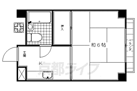 コーポラス島原 406 ｜ 京都府京都市下京区上之町（西新屋敷）（賃貸マンション1K・4階・17.00㎡） その2