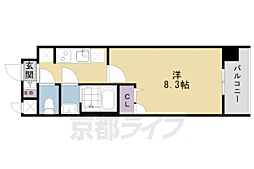 ソルテラス京都西大路　郁 702 7階1Kの間取り