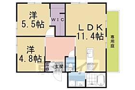 京都府京都市右京区鳴滝春木町（賃貸アパート2LDK・1階・50.00㎡） その2