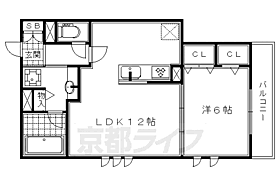 京都府京都市右京区梅津北川町（賃貸アパート1LDK・3階・45.27㎡） その2