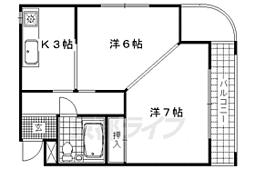 京都府京都市右京区梅津南上田町（賃貸マンション2K・4階・38.33㎡） その1