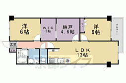 インペリアル京都 10階2SLDKの間取り