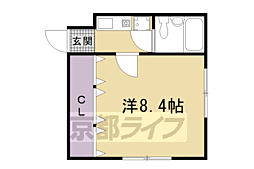 グレースハイム 2階1Kの間取り