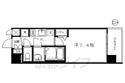 プレサンス　ＴＨＥ　ＫＹＯＴＯ　流雅 5階1Kの間取り