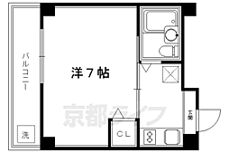 抜天房 4階1Kの間取り