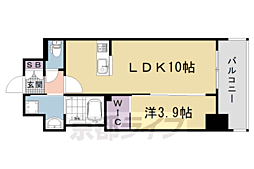 ソルテラス京都西院　ＳＴＡＴＩＯＮ　ＳＩＤＥ 2階1LDKの間取り