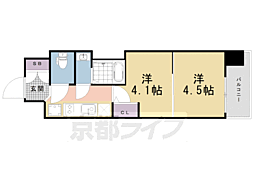 京都市南区吉祥院西ノ庄西浦町マンション 2Kの間取図画像