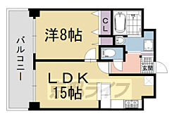 リーガル京都河原町五条 8階1LDKの間取り