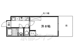 アークリード五条七本松 1階1Kの間取り