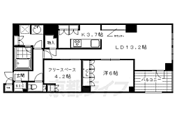 グランドメゾン京都御池通 1SLDKの間取図画像