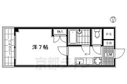 協和ハウスビル 3階1Kの間取り