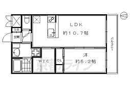 ビクトワール京都河原町 4階1LDKの間取り
