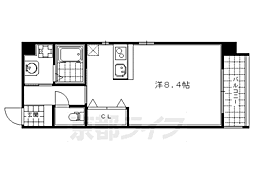 サンクチュアリ四条高倉 5階1Kの間取り