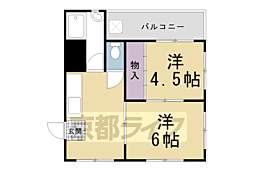 コーポひいらぎ 2Kの間取図画像