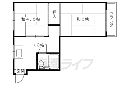 フィオーレ桂坂 2Kの間取図画像