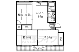 浜野マンション 3LDKの間取図画像