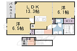 ベラーノ II 2LDKの間取図画像