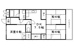 ピア.グレース21 2LDKの間取図画像