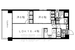 リーガル京都聖護院 2LDKの間取図画像