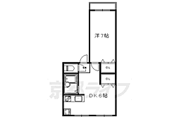 舟屋町ビル 1DKの間取図画像