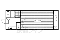 大嶋No.13ロイヤルコーポ大同新館 1Kの間取図画像