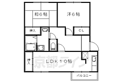 プレージオビワコ 2LDKの間取図画像