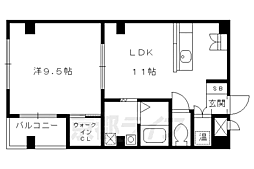 ランディングス錦 1LDKの間取図画像