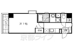 ウィル21烏丸御池 1Kの間取図画像