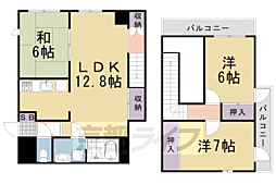 GARNETRESIDENCEkamikatsura 3LDKの間取図画像