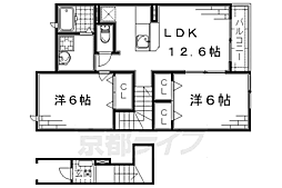 ボヌールシャンブル 2LDKの間取図画像