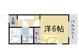 サイト京都西院 1Kの間取図画像