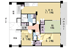ファミールグラン岡崎東山荘 3LDKの間取図画像