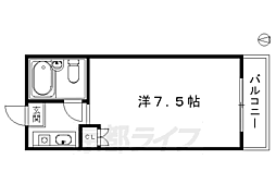 ハウス東 1Kの間取図画像