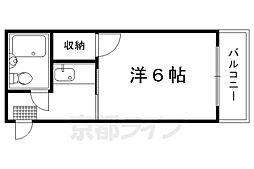 コーポ藤井 1Kの間取図画像