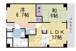 アビエンテ大藪 2LDKの間取図画像