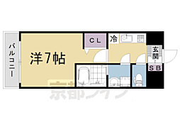 ダイワグレイスメゾン京都西七条 1Kの間取図画像