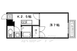 Plaisir葉月 1Kの間取図画像