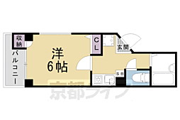 ヌフジャラン御前 1Kの間取図画像