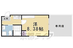 サントス北山 1Kの間取図画像