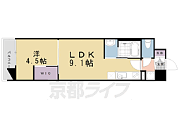 スワンズ京都東寺ガーデン 1LDKの間取図画像
