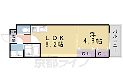 シーメゾン向島シェルール 1LDKの間取図画像