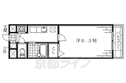 ピュア12 1Kの間取図画像