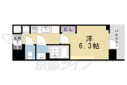エスリード京都吉祥院 ヴィーナ 1Kの間取図画像