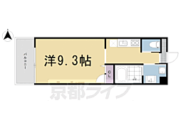 LaVita二条月光 1Kの間取図画像