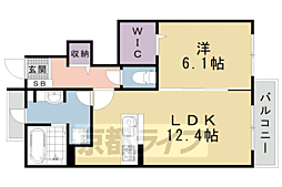 エスポワールブリイエ 1LDKの間取図画像