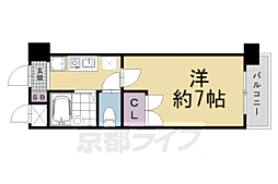 デイスターアベニュー ワンルームの間取図画像