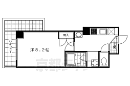 マインズ・コム四条大宮 1Kの間取図画像