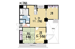 フィエルテ四条烏丸シュッド 3LDKの間取図画像