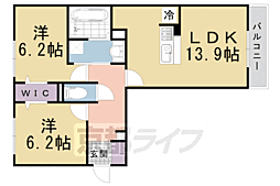 アンリエッタ 2LDKの間取図画像