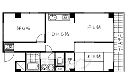 ハイツクローバー 3DKの間取図画像